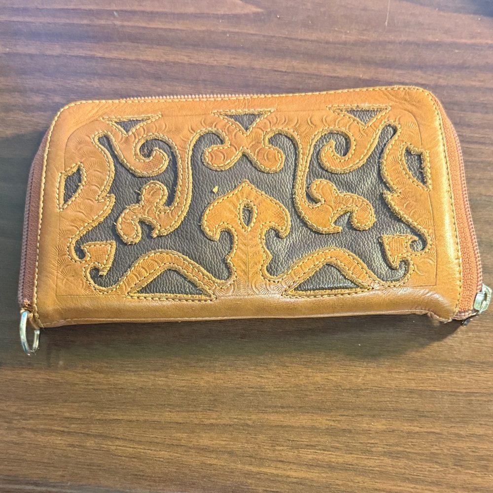 Artisan Tan and Brown Leather Wallet